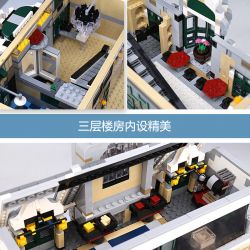 ZHEGAO QL0922 0922 non  TRUNG TÂM THƯƠNG MẠI CHÂU bộ đồ chơi xếp lắp ráp ghép mô hình Creator EUROPEAN MALL Sáng Tạo 2039 khối