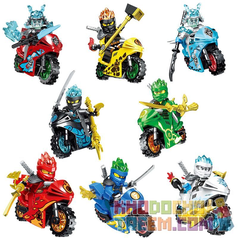 PRCK 61015 non Lego NINJA CƯỠI MOTO ĐUA bộ đồ chơi xếp lắp ráp ghép mô hình The Lego Ninjago Movie SHINOBI MASTERS OF SPINJITZU Ninja Lốc Xoáy