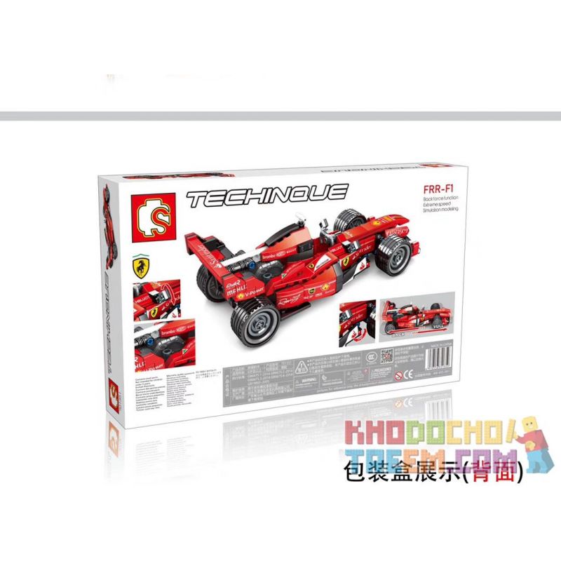 SEMBO 701351 non  PHIÊN BẢN ĐUA PHƯƠNG TRÌNH FERRARI FRR-F1 bộ đồ chơi xếp lắp ráp ghép mô hình Speed Champions Racing Cars Đua Xe Công Thức 310 khối