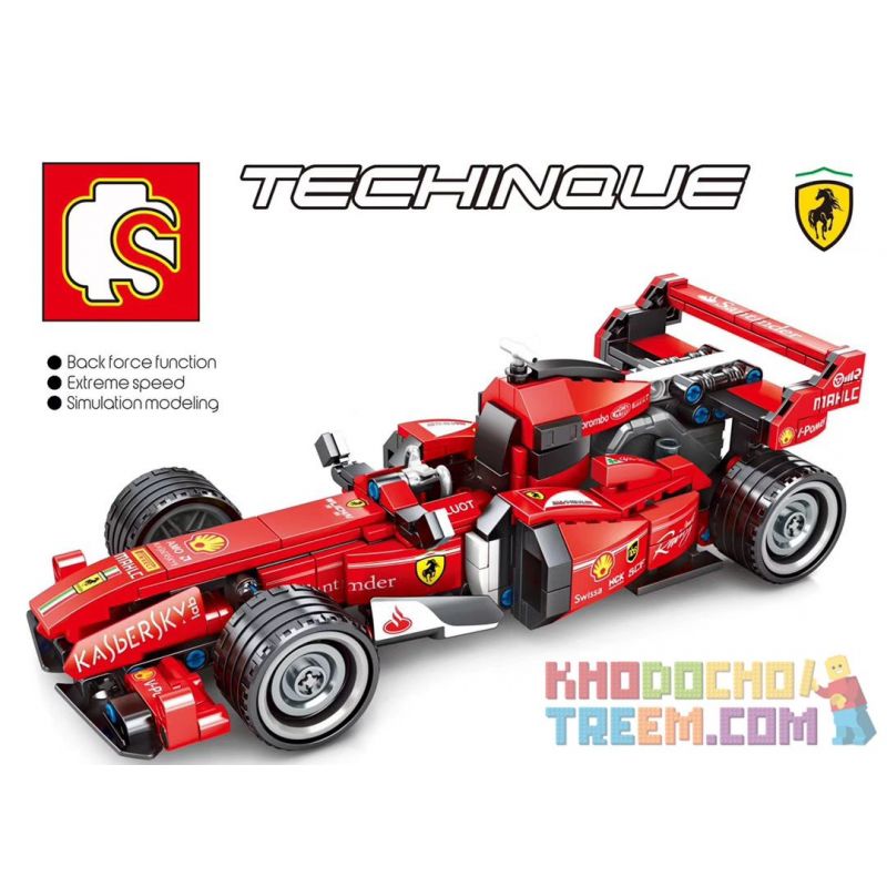 SEMBO 701351 non  PHIÊN BẢN ĐUA PHƯƠNG TRÌNH FERRARI FRR-F1 bộ đồ chơi xếp lắp ráp ghép mô hình Speed Champions Racing Cars Đua Xe Công Thức 310 khối