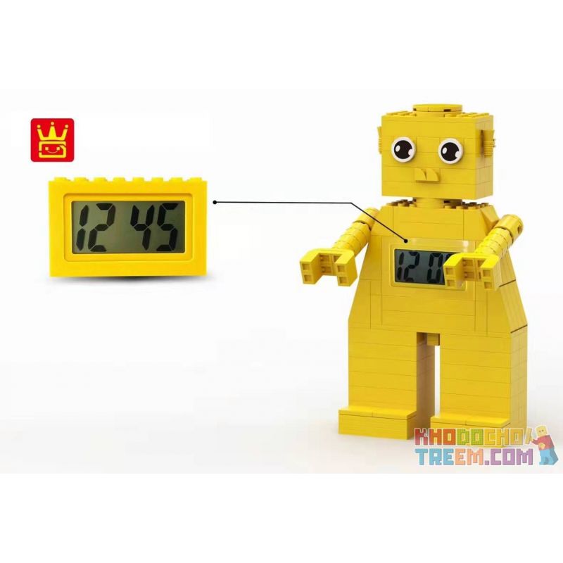 WANGE 094-2 non  ĐỒNG HỒ ĐIỆN TỬ bộ đồ chơi xếp lắp ráp ghép mô hình Super Heroes BUILDING BLOCK CLOCK Siêu Nhân Anh Hùng