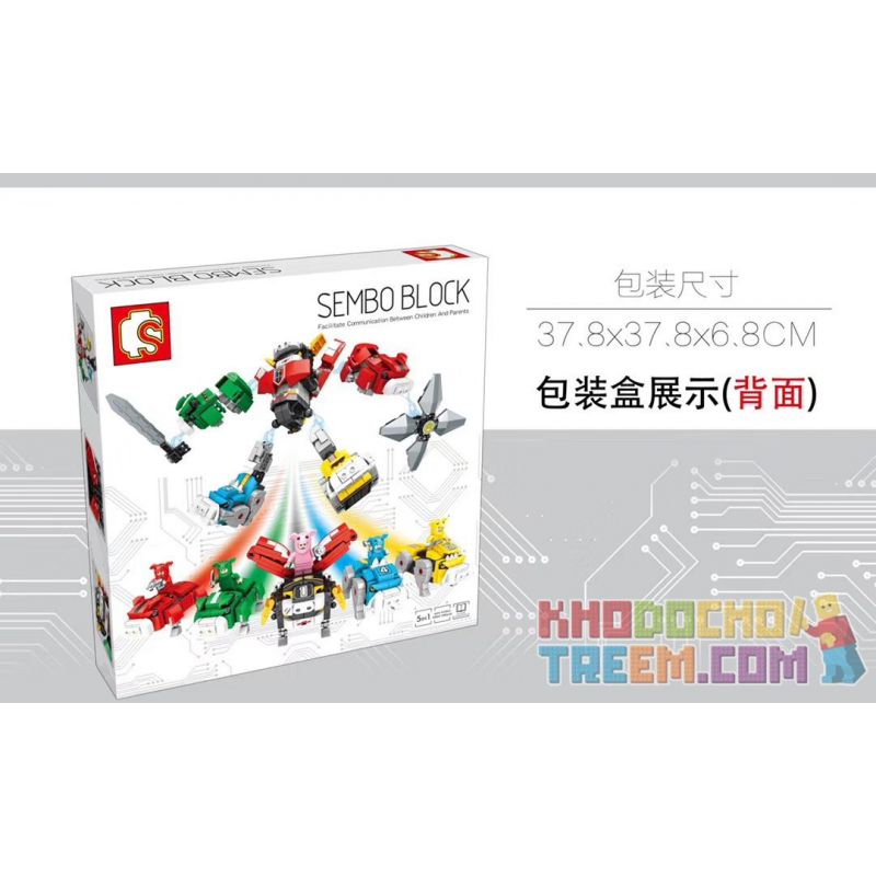 SEMBO 103245 non  VUA LỢN bộ đồ chơi xếp lắp ráp ghép mô hình Transformers Robot Đại Chiến Người Máy Biến Hình 747 khối