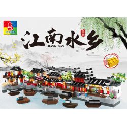 WOMA C0330 0330 non  XÂY DỰNG XƯỞNG VẢI 5 KIỂU KHU DÂN CƯ TRƯỜNG CAO ĐẲNG NHÀ THUỐC BƯU ĐIỆN bộ đồ chơi xếp lắp ráp ghép mô hình Mini Modular JIANGNAN Đường Phố Thu Nhỏ 1537 khối