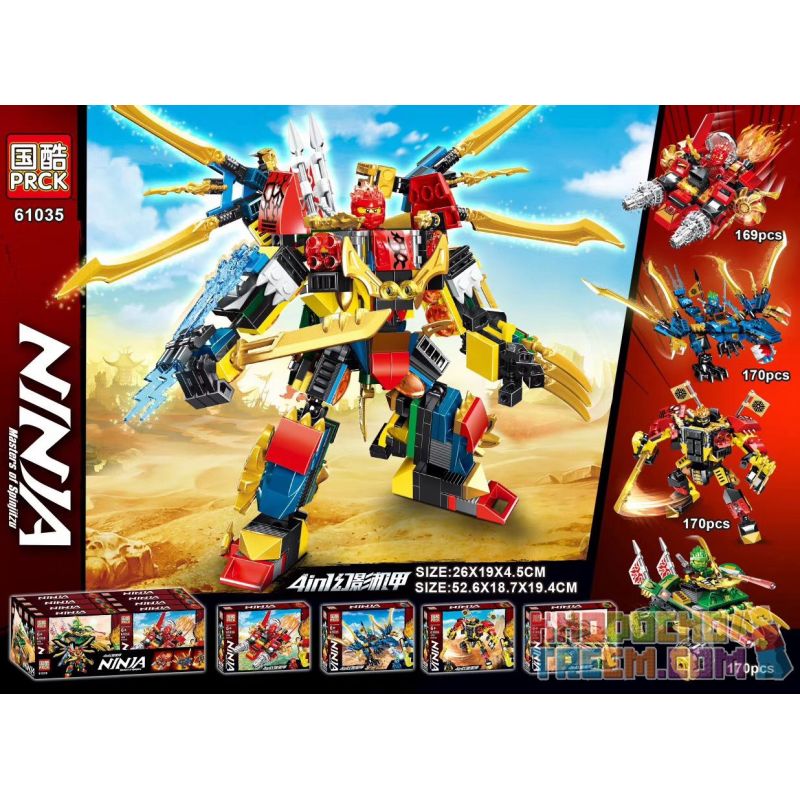 PRCK 61035 Xếp hình kiểu THE LEGO NINJAGO MOVIE 4in1 Phantom Machine ...