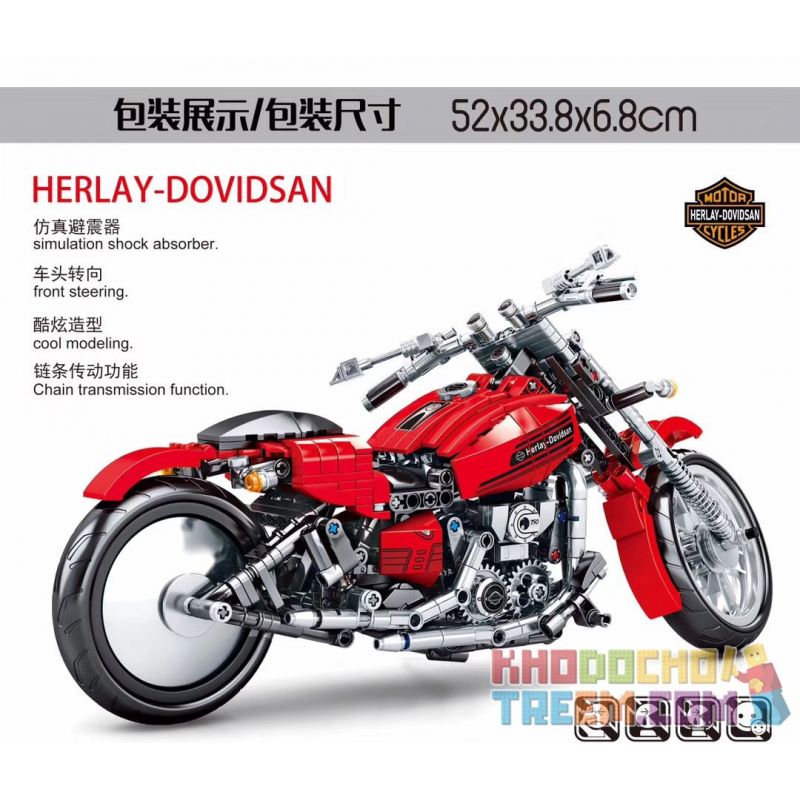 SEMBO 701706 Xếp hình kiểu Lego TECHNIC Harley-Davidson Xe máy Harley ...