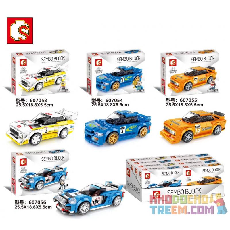 SEMBO 607053 non Lego CÂU CHUYỆN XE AUDI SPORT QUATTRO S1 bộ đồ chơi xếp lắp ráp ghép mô hình Speed Champions Racing Cars FAMOUS CAR Đua Xe Công Thức 203 khối