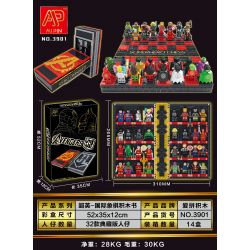 AIPIN 3901 non  SÁCH VỀ CỜ VUA bộ đồ chơi xếp lắp ráp ghép mô hình Super Heroes SUPERHEROE CHESS Siêu Nhân Anh Hùng 1507 khối