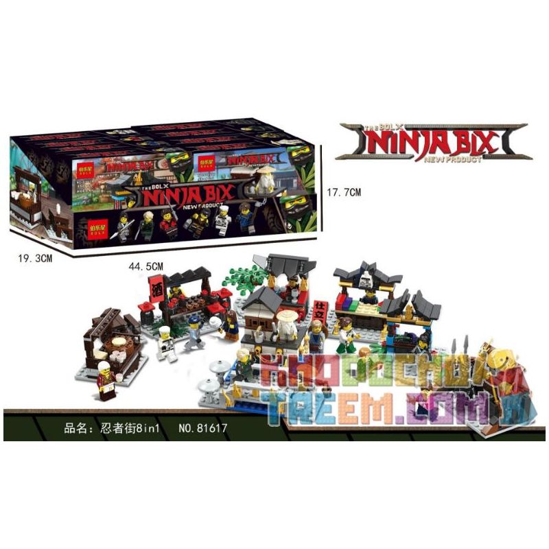 BLX 81617 Xếp hình kiểu Lego THE LEGO NINJAGO MOVIE Ninja Bix 8 loại quán Ninja Street Đồ uống, quán thịt nướng, cầu ninja, quán rượu, quán bún chả, tiệm lụa, tiệm vũ khí, tòa nhà câu cá 754 khối BLX 81617 Xếp hình kiểu Lego THE LEGO NINJAGO MOVIE Ninja Bix 8 loại quán Ninja Street Đồ uống, quán thịt nướng, cầu ninja, quán rượu, quán bún chả, tiệm lụa, tiệm vũ khí, tòa nhà câu cá 754 khối