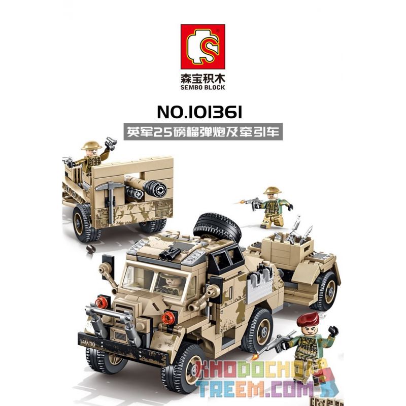 IBLOCK PL-920-171 920-171 PL920-171 SEMBO 101361 non  PHÁO VÀ MÁY KÉO 25 POUNDER CỦA ANH bộ đồ chơi xếp lắp ráp ghép mô hình Empires Of Steel Đế Chế Thép 464 khối