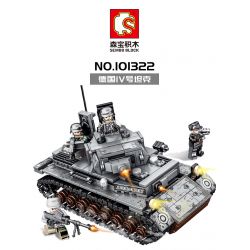 SEMBO 101322 non  XE TĂNG IV CỦA ĐỨC bộ đồ chơi xếp lắp ráp ghép mô hình Empires Of Steel Đế Chế Thép 596 khối