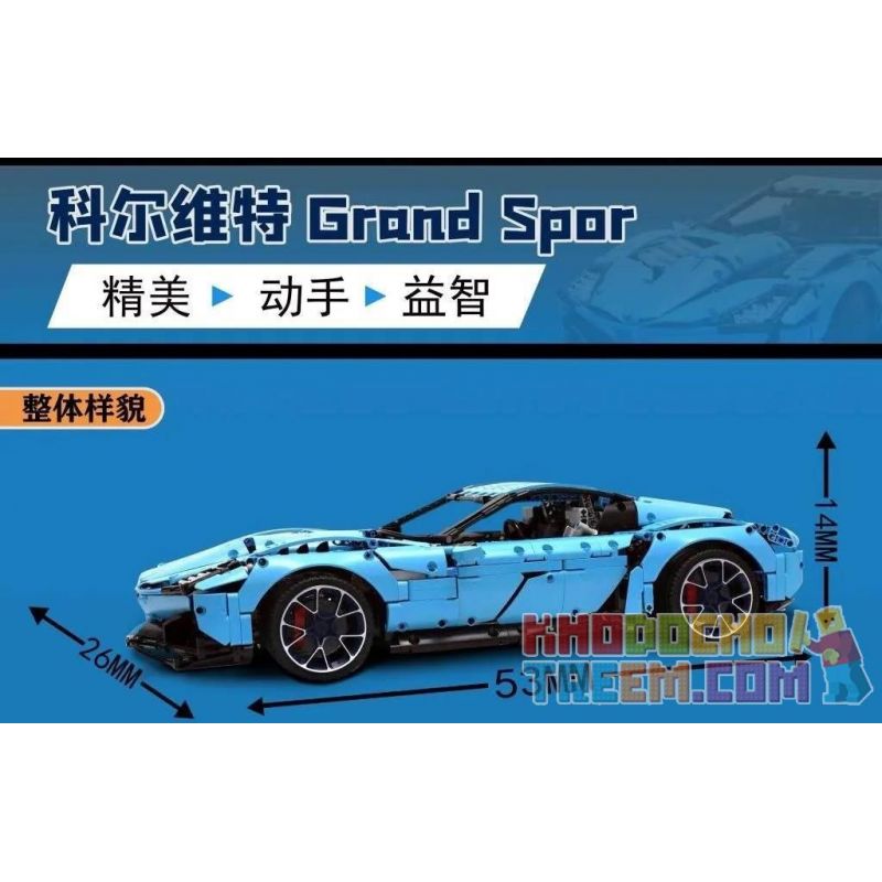 CAROLINE CJ-2004 2004 CJ2004 REBRICKABLE MOC-31189 31189 MOC31189 SHENZHEN RAEL ENTERTAINMENT LE-J906 J906 LEJ906 non  TÀU HỘ TỐNG CORVETTE GRAND SPORT bộ đồ chơi xếp lắp ráp ghép mô hình  IL TORO AZZURRO Kỹ Thuật Công Nghệ Cao Mô Hình Phương Tiện 2585 khối