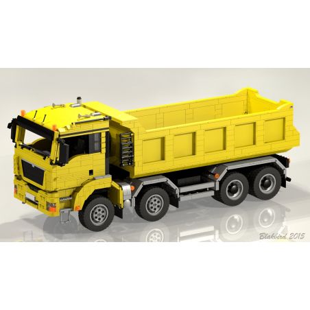 REBRICKABLE MOC-2918 2918 MOC2918 non  XE BEN MAN 8X4 bộ đồ chơi xếp lắp ráp ghép mô hình  MAN TGS 8X4 DUMP TRUCK Kỹ Thuật Công Nghệ Cao Mô Hình Phương Tiện 2413 khối