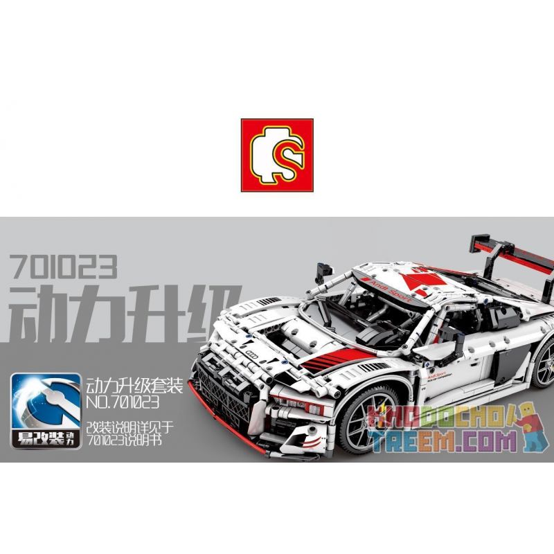 SEMBO 701023 non  AUDI R8 bộ đồ chơi xếp lắp ráp ghép mô hình  AUDI SPORT R8 Kỹ Thuật Công Nghệ Cao Mô Hình Phương Tiện 2768 khối