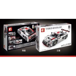 SEMBO 701023 non  AUDI R8 bộ đồ chơi xếp lắp ráp ghép mô hình  AUDI SPORT R8 Kỹ Thuật Công Nghệ Cao Mô Hình Phương Tiện 2768 khối