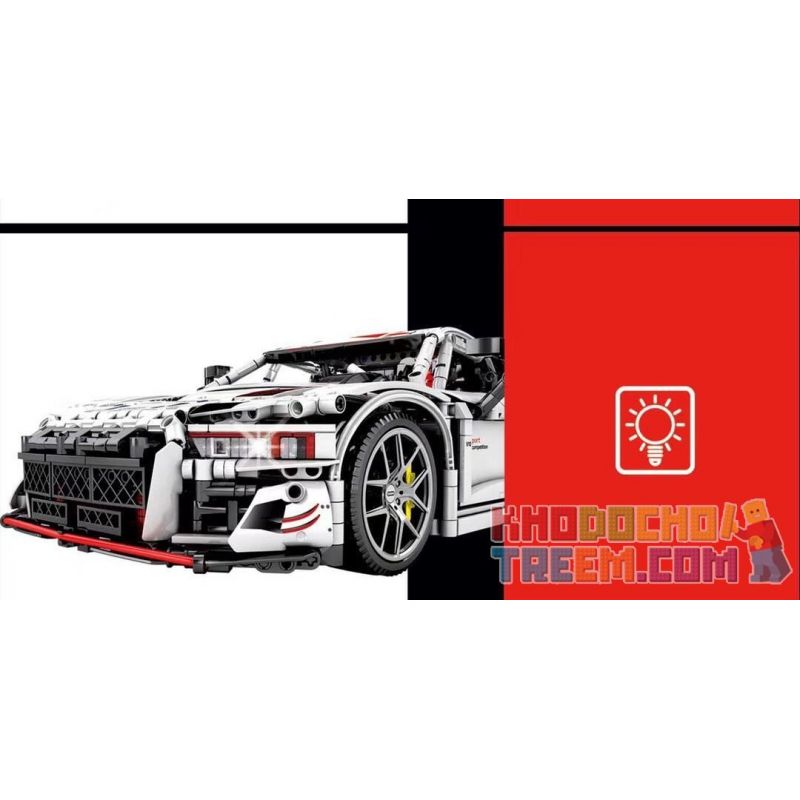 SEMBO 701023 non  AUDI R8 bộ đồ chơi xếp lắp ráp ghép mô hình  AUDI SPORT R8 Kỹ Thuật Công Nghệ Cao Mô Hình Phương Tiện 2768 khối