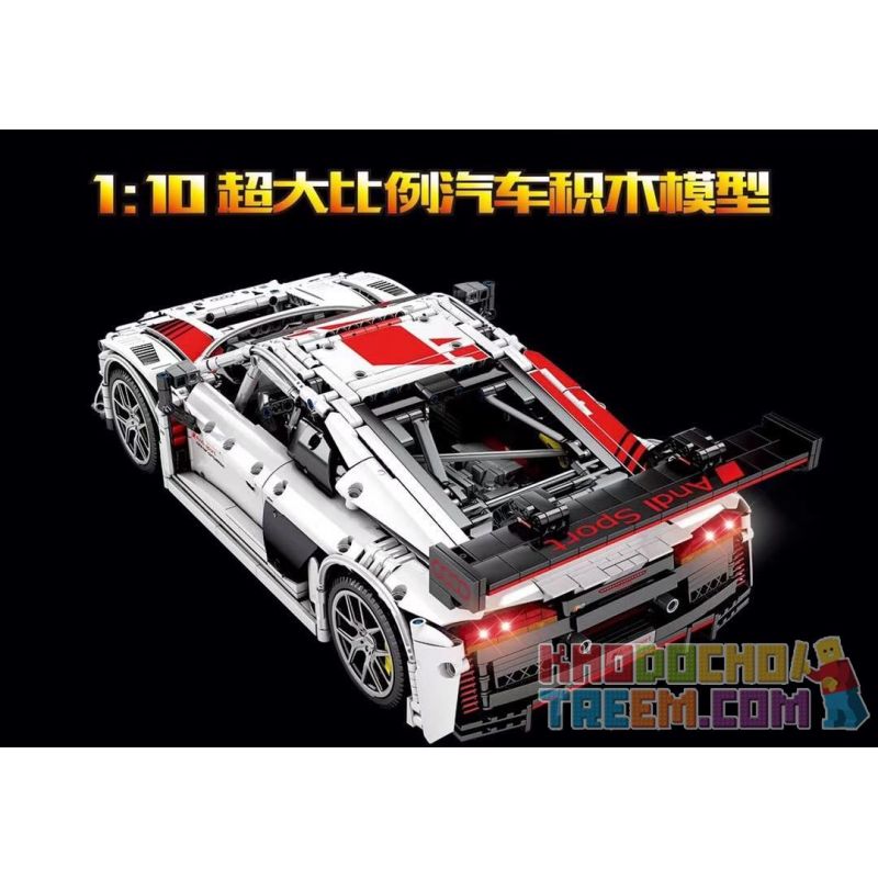 SEMBO 701023 non  AUDI R8 bộ đồ chơi xếp lắp ráp ghép mô hình  AUDI SPORT R8 Kỹ Thuật Công Nghệ Cao Mô Hình Phương Tiện 2768 khối