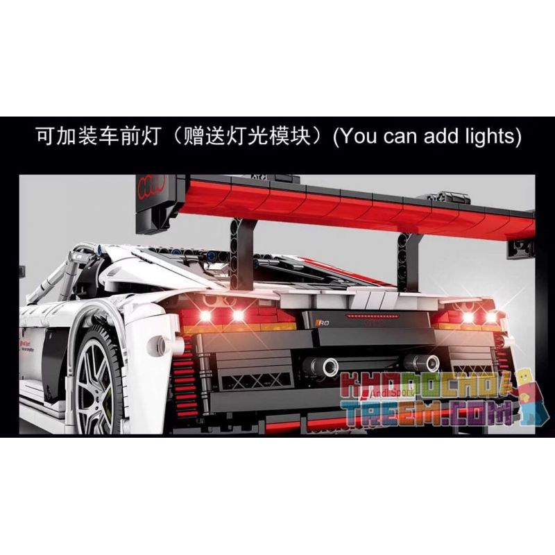 SEMBO 701023 non  AUDI R8 bộ đồ chơi xếp lắp ráp ghép mô hình  AUDI SPORT R8 Kỹ Thuật Công Nghệ Cao Mô Hình Phương Tiện 2768 khối