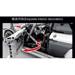 SEMBO 701023 non  AUDI R8 bộ đồ chơi xếp lắp ráp ghép mô hình  AUDI SPORT R8 Kỹ Thuật Công Nghệ Cao Mô Hình Phương Tiện 2768 khối