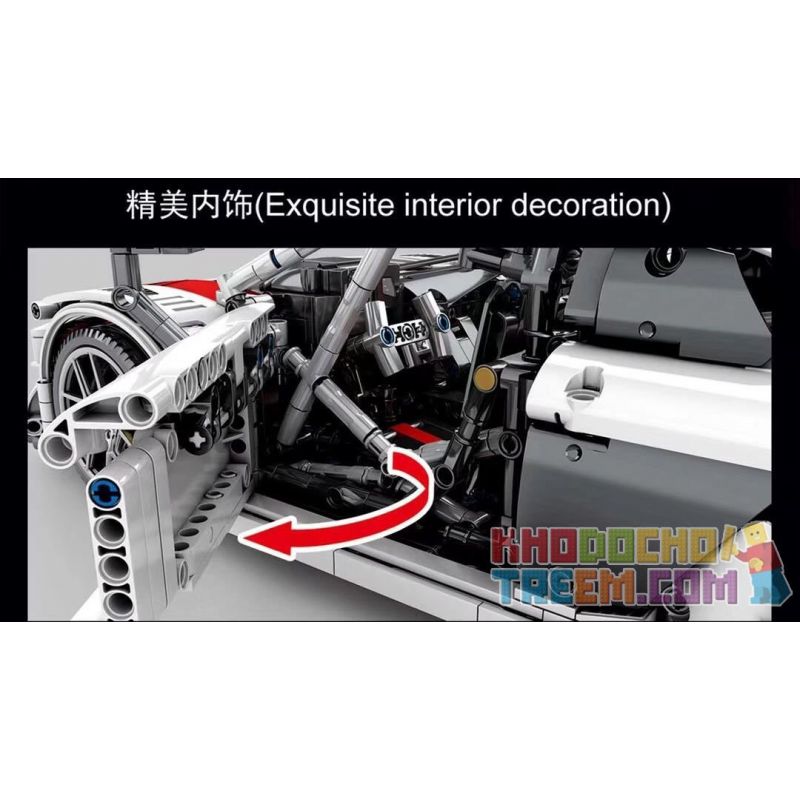 SEMBO 701023 non  AUDI R8 bộ đồ chơi xếp lắp ráp ghép mô hình  AUDI SPORT R8 Kỹ Thuật Công Nghệ Cao Mô Hình Phương Tiện 2768 khối
