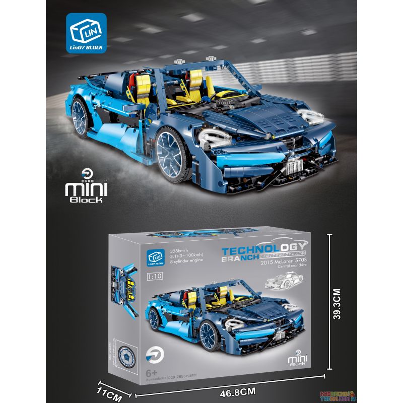 LIN07 009 REBRICKABLE MOC-16029 16029 MOC16029 non  MCLAREN 570S. bộ đồ chơi xếp lắp ráp ghép mô hình  MCLAREN 570S - BUGATTI 42083 B-MODEL Kỹ Thuật Công Nghệ Cao Mô Hình Phương Tiện 2818 khối