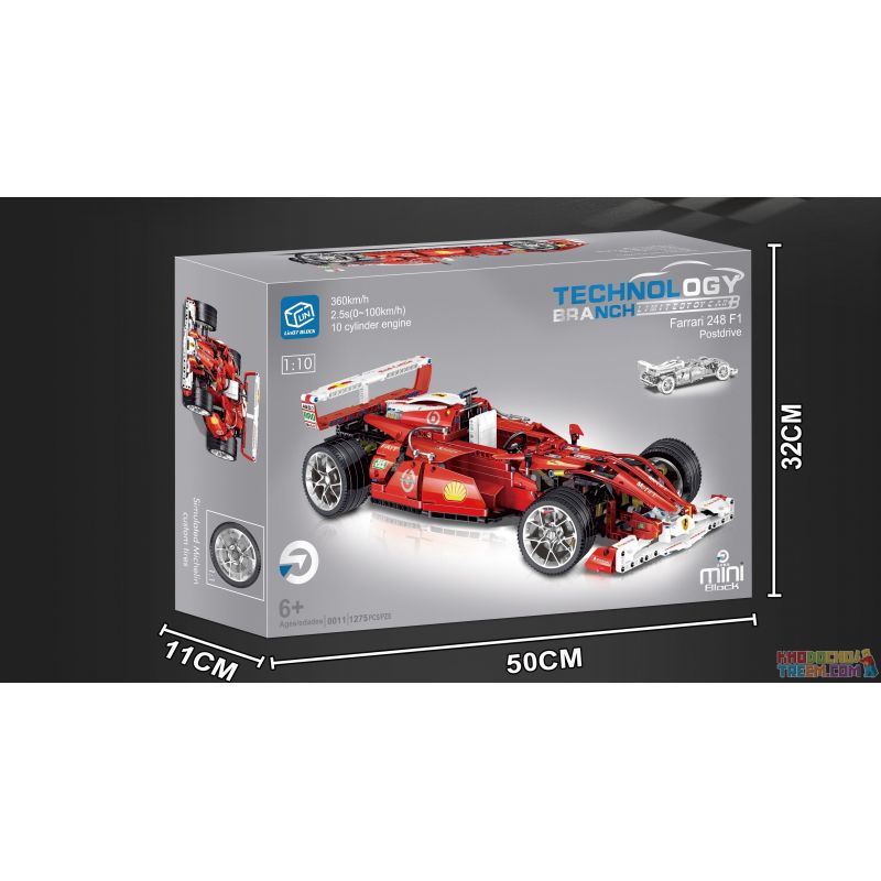 LIN07 0011 non  FERRARI 248 F1 1:11 tỷ lệ 1:11 bộ đồ chơi xếp lắp ráp ghép mô hình  Kỹ Thuật Công Nghệ Cao Mô Hình Phương Tiện 1275 khối