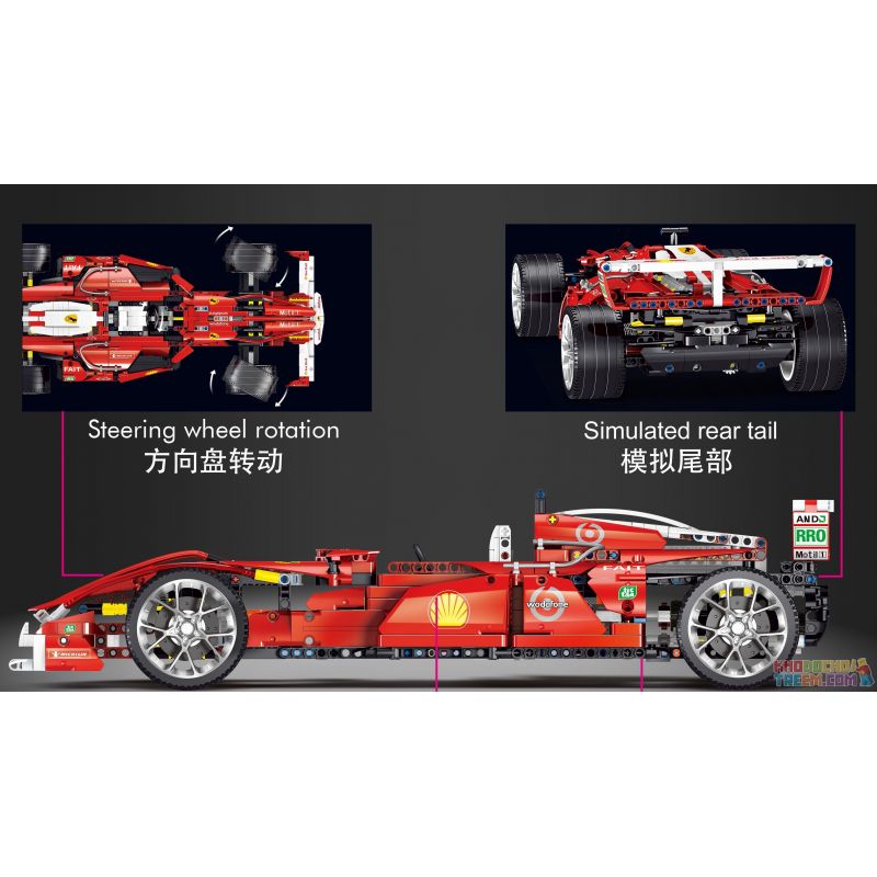 LIN07 0011 non  FERRARI 248 F1 1:11 tỷ lệ 1:11 bộ đồ chơi xếp lắp ráp ghép mô hình  Kỹ Thuật Công Nghệ Cao Mô Hình Phương Tiện 1275 khối