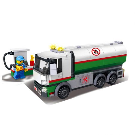 HSANHE 6855 non  XE BỒN bộ đồ chơi xếp lắp ráp ghép mô hình City Thành Phố 412 khối