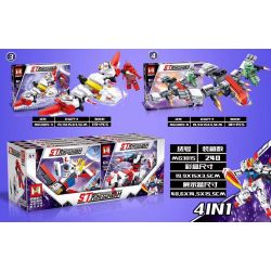 MINGER MG3015 3015 non  4 KẾT HỢP GUNDAM DE ANGEL RED ZAKU-RED COMET GREEN ZAKU-MASS PRODUCTION bộ đồ chơi xếp lắp ráp ghép mô hình STRIKE GUNDAM Đại Chiến Gundam 455 khối