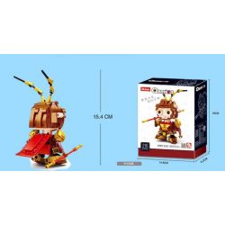 SLUBAN M38-B0761F B0761F 0761F M38B0761F 38-B0761F non  PHIÊN BẢN Q NEZHA bộ đồ chơi xếp lắp ráp ghép mô hình Brickheadz QBRICKS Nhân Vật Đầu To 201 khối