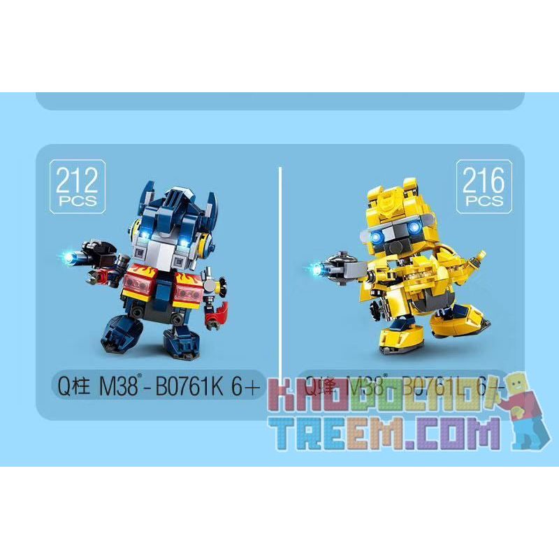 SLUBAN M38-B0761K B0761K 0761K M38B0761K 38-B0761K non  PHIÊN BẢN Q CỦA OPTIMUS PRIME bộ đồ chơi xếp lắp ráp ghép mô hình Brickheadz QBRICKS Nhân Vật Đầu To 212 khối