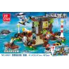 JIESTAR 50001 non  ĐI SĂN TRÊN SÔNG SEINE Ở ĐẢO STORM PRISON bộ đồ chơi xếp lắp ráp ghép mô hình City GLOBAL CITY Thành Phố 467 khối