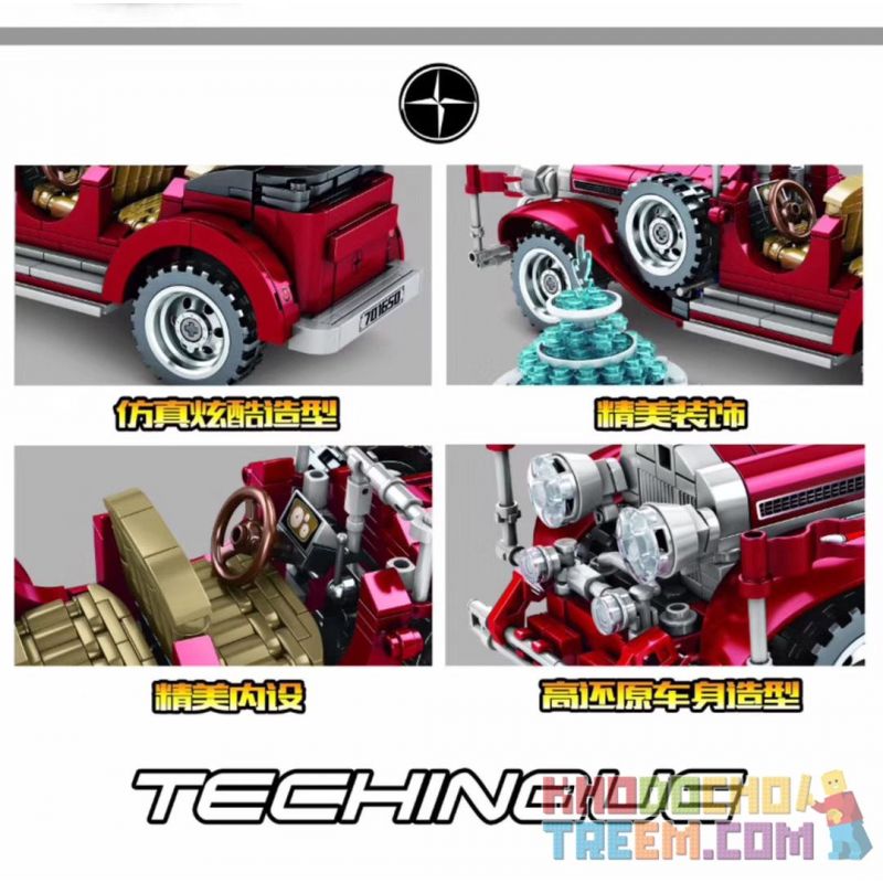 IBLOCK PL-920-152 920-152 PL920-152 SEMBO 701650 non  XE CỔ MERCEDES bộ đồ chơi xếp lắp ráp ghép mô hình Speed Champions Racing Cars VINTAGE CAR BANZ MUSTANG Đua Xe Công Thức 617 khối