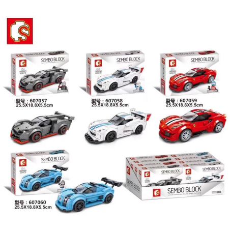 SEMBO 607060 non  APOLLO S. bộ đồ chơi xếp lắp ráp ghép mô hình Speed Champions Racing Cars FAMOUS CAR APOLLO Đua Xe Công Thức 214 khối