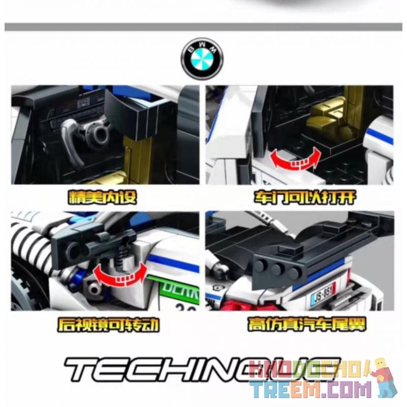 IBLOCK PL-920-150 920-150 PL920-150 SEMBO 701711 non  XE BMW KÉO LÙI bộ đồ chơi xếp lắp ráp ghép mô hình Speed Champions Racing Cars BMW M4 DTM Đua Xe Công Thức 632 khối