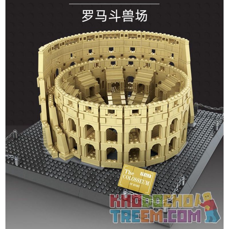WANGE 5225 non Lego ĐẤU TRƯỜNG LA MÃ bộ đồ chơi xếp lắp ráp ghép mô hình THE COLOSSEUM OF ROME 1758 khối