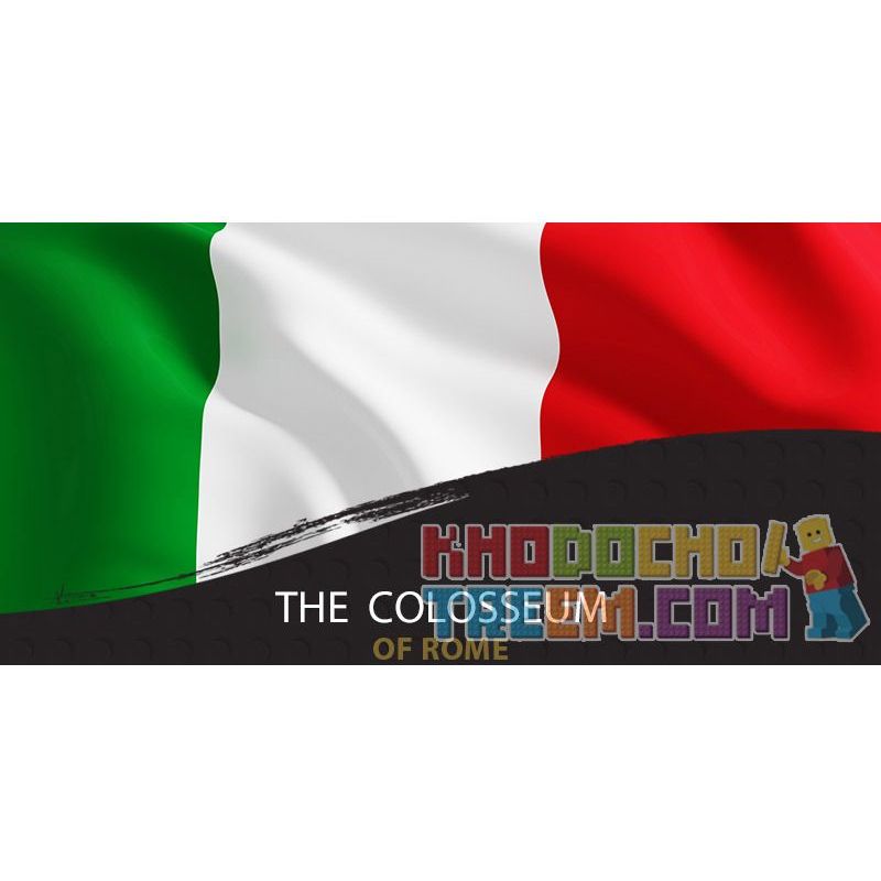 WANGE 5225 non  ĐẤU TRƯỜNG LA MÃ bộ đồ chơi xếp lắp ráp ghép mô hình THE COLOSSEUM OF ROME 1758 khối