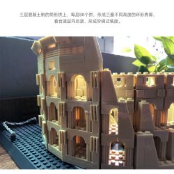 WANGE 5225 non  ĐẤU TRƯỜNG LA MÃ bộ đồ chơi xếp lắp ráp ghép mô hình THE COLOSSEUM OF ROME 1758 khối