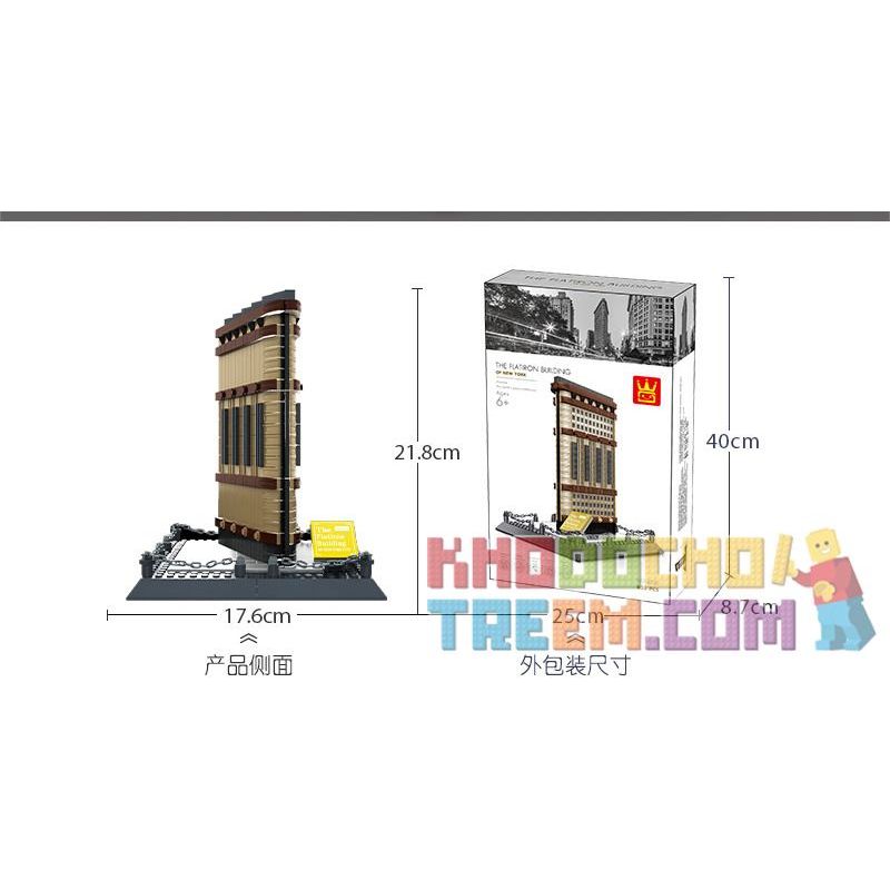 WANGE 4220 non  TÒA NHÀ FLATIRON NEW YORK HOA KỲ bộ đồ chơi xếp lắp ráp ghép mô hình THE FLATIRON BUILDING NEW YORK 838 khối