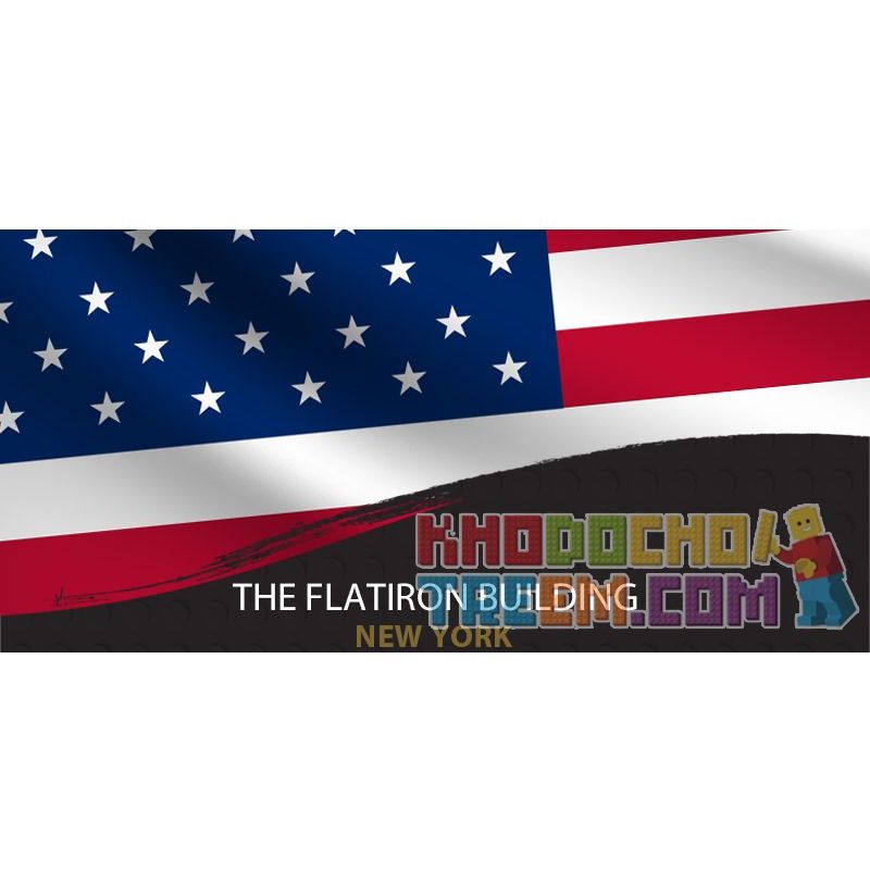 WANGE 4220 non  TÒA NHÀ FLATIRON NEW YORK HOA KỲ bộ đồ chơi xếp lắp ráp ghép mô hình THE FLATIRON BUILDING NEW YORK 838 khối