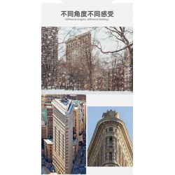 WANGE 4220 non  TÒA NHÀ FLATIRON NEW YORK HOA KỲ bộ đồ chơi xếp lắp ráp ghép mô hình THE FLATIRON BUILDING NEW YORK 838 khối