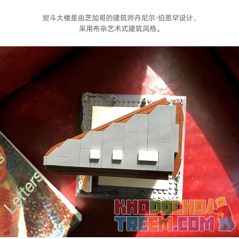 WANGE 4220 non  TÒA NHÀ FLATIRON NEW YORK HOA KỲ bộ đồ chơi xếp lắp ráp ghép mô hình THE FLATIRON BUILDING NEW YORK 838 khối