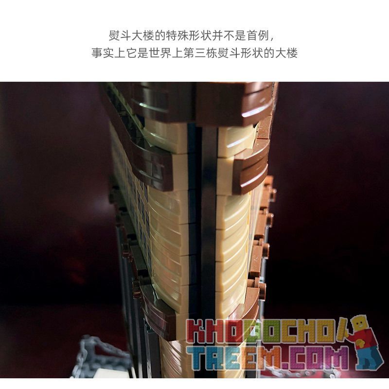 WANGE 4220 non  TÒA NHÀ FLATIRON NEW YORK HOA KỲ bộ đồ chơi xếp lắp ráp ghép mô hình THE FLATIRON BUILDING NEW YORK 838 khối