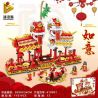 PanlosBrick 610007 Panlos Brick 610007 non  MÚA SƯ TỬ NĂM MỚI CỦA TRUNG QUỐC bộ đồ chơi xếp lắp ráp ghép mô hình Seasonal CHINESE NEW YEAR LION DANCE Mùa Lễ Hội 1161 khối