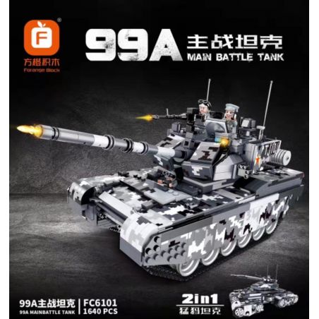 FORANGE FC6101 6101 non  XE TĂNG CHIẾN ĐẤU CHỦ LỰC 99A VOI MA MÚT bộ đồ chơi xếp lắp ráp ghép mô hình Military Army 99A MAIN BATTLE TANK Quân Sự Bộ Đội 1640 khối