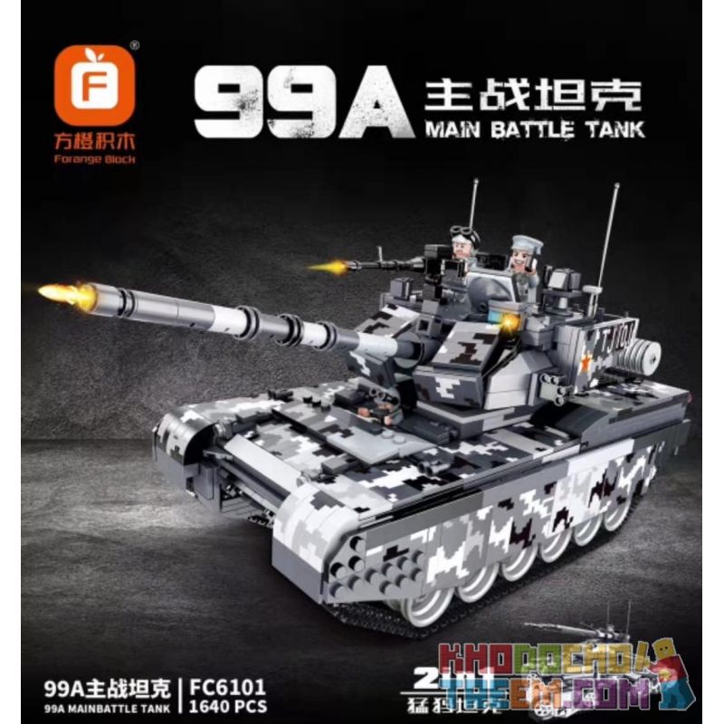 FORANGE FC6101 6101 non  XE TĂNG CHIẾN ĐẤU CHỦ LỰC 99A VOI MA MÚT bộ đồ chơi xếp lắp ráp ghép mô hình Military Army 99A MAIN BATTLE TANK Quân Sự Bộ Đội 1640 khối