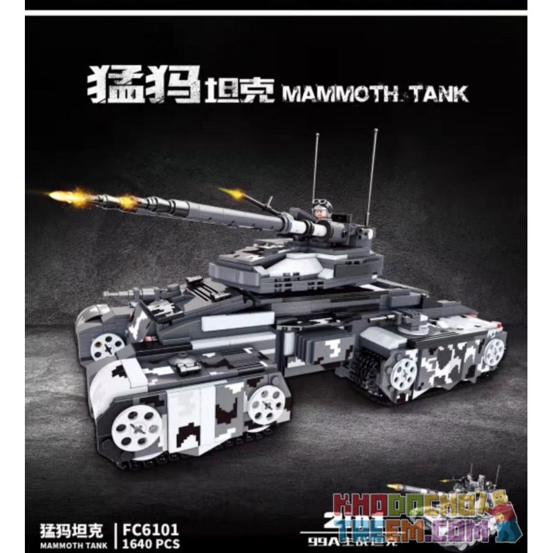 FORANGE FC6101 6101 non  XE TĂNG CHIẾN ĐẤU CHỦ LỰC 99A VOI MA MÚT bộ đồ chơi xếp lắp ráp ghép mô hình Military Army 99A MAIN BATTLE TANK Quân Sự Bộ Đội 1640 khối