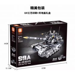 FORANGE FC6101 6101 non  XE TĂNG CHIẾN ĐẤU CHỦ LỰC 99A VOI MA MÚT bộ đồ chơi xếp lắp ráp ghép mô hình Military Army 99A MAIN BATTLE TANK Quân Sự Bộ Đội 1640 khối