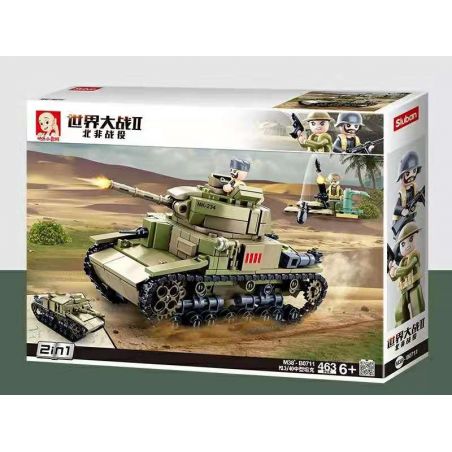 SLUBAN M38-B0711 B0711 0711 M38B0711 38-B0711 non  XE TĂNG HẠNG TRUNG M13 40 bộ đồ chơi xếp lắp ráp ghép mô hình World War Ii Chiến Tranh Thế Giới Thứ 2 463 khối