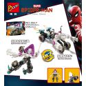 BOZHI 360-7 non Lego BÚP BÊ XÂY DỰNG SPIDERMAN GWEN CỖ XE NGƯỜI NHỆN bộ đồ chơi xếp lắp ráp ghép mô hình Super Heroes Siêu Nhân Anh Hùng 205 khối