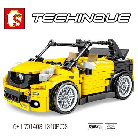 SEMBO 701403 non  PHIÊN BẢN BRABUS MERCEDES-BENZ SMART PULL BACK CAR bộ đồ chơi xếp lắp ráp ghép mô hình Speed Champions Racing Cars BRABUS SMART Đua Xe Công Thức 310 khối